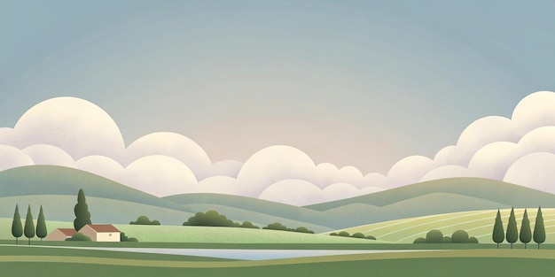 Paisagem rural pacífica