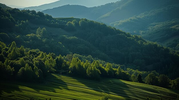 Paisagem rural pitoresca em um cenário rural