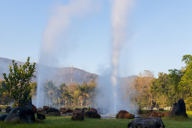 Paisagem san kamphaeng hotspring chiang mai tailândia