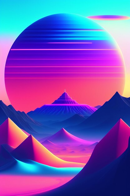 paisagem Synthwave