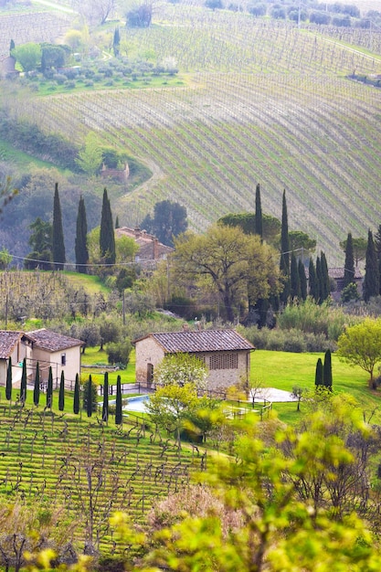 Paisagem típica da Toscana