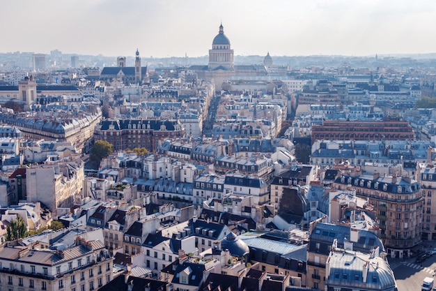 Paisagem urbana aérea ampla de paris