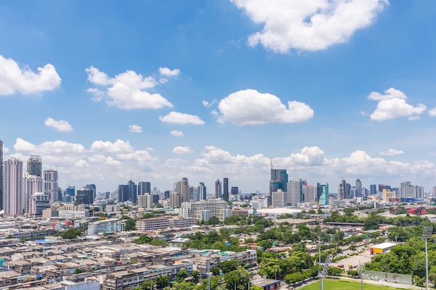 Paisagem urbana com edifício na cidade de Banguecoque