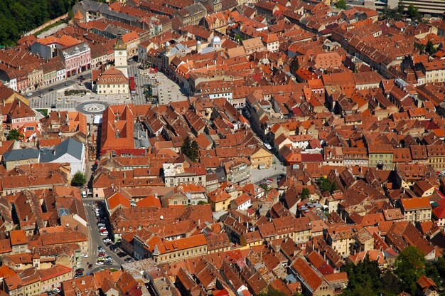 Paisagem urbana da cidade de Brasov, Transilvânia, Roménia