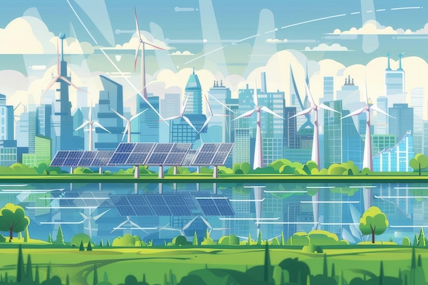 Paisagem urbana de energias renováveis