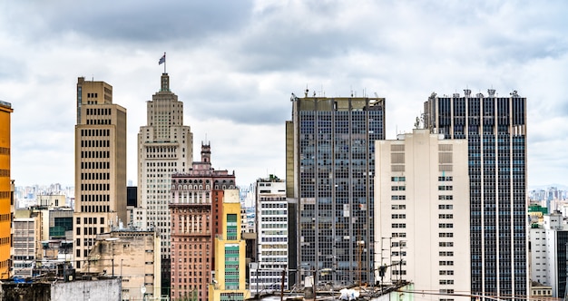 Paisagem urbana do centro de san paulo, no brasil