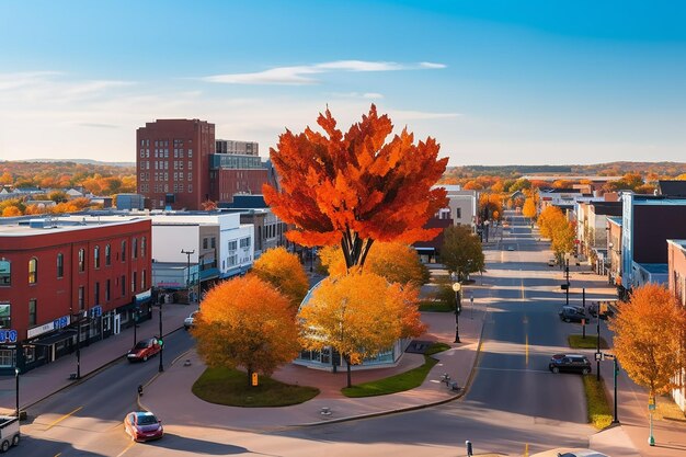 paisagem urbana Moncton New Brunswick Canadá horizonte urbano edifícios da cidade arquitetura icônica lan