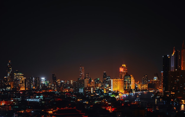 Paisagem urbana no centro de Bangkok, Tailândia