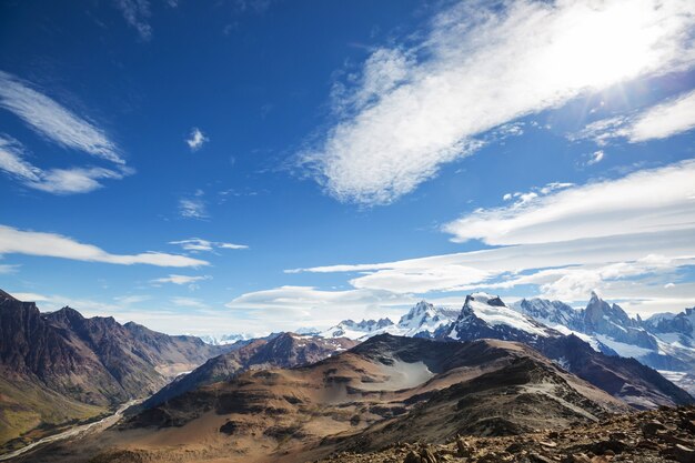 Paisagens da Patagônia no sul da Argentina