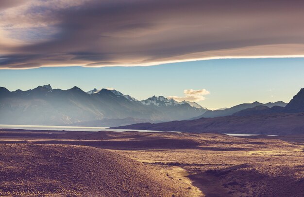 Paisagens da patagônia no sul da argentina