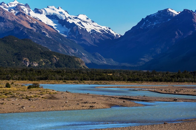 Paisagens da Patagônia no sul da Argentina