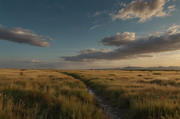 Paisagens de pradarias de pastagens próximas