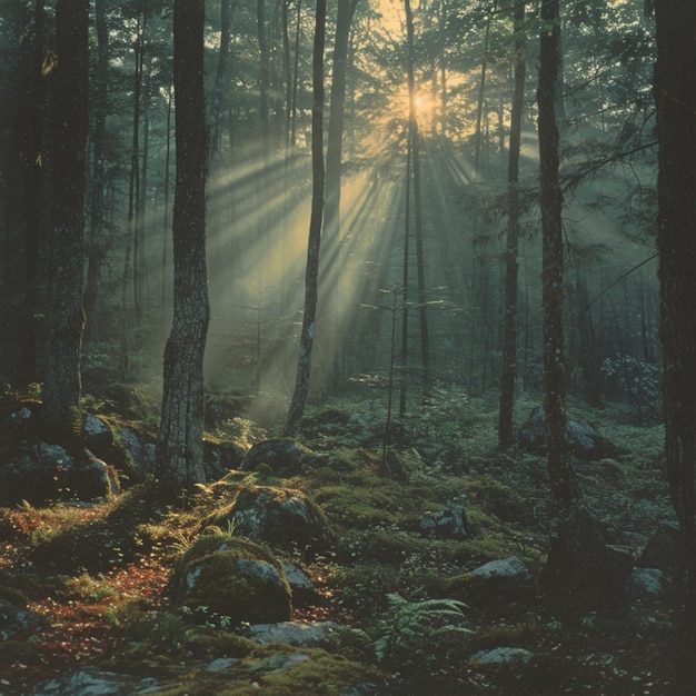 Foto paisagens florestais atmosféricas