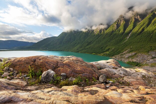 Paisagens pitorescas da Noruega