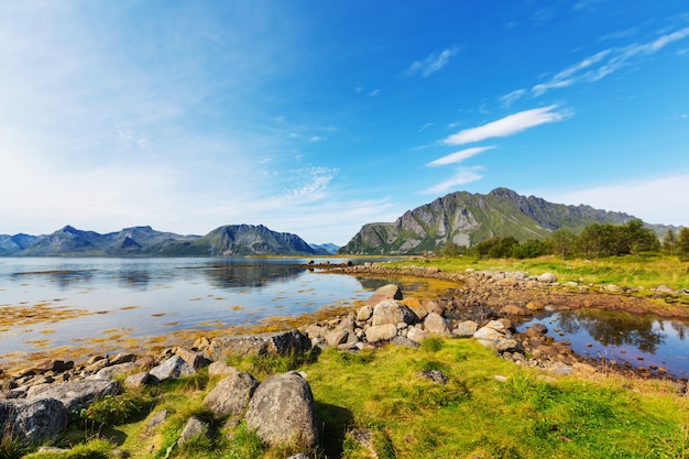 Paisagens pitorescas do norte da Noruega