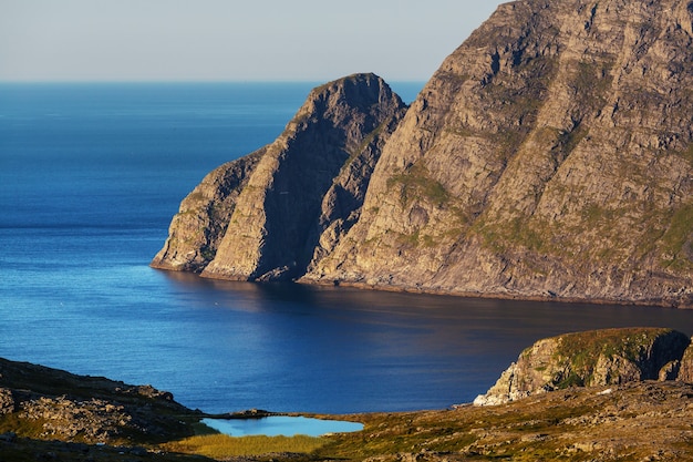 Paisagens pitorescas do norte da Noruega