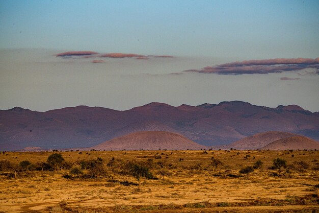 Paisagens Quênia Pôr do sol Montanhas montanhosas