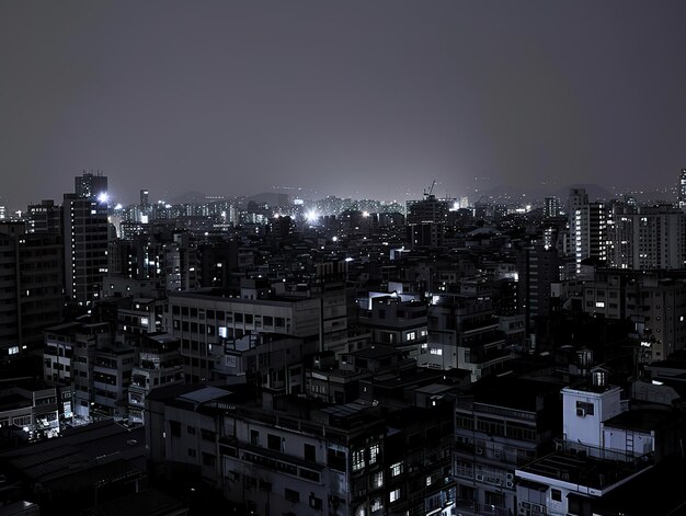 Paisagens urbanas nas luzes do crepúsculo piscando na selva urbana a vida movimentada congelada