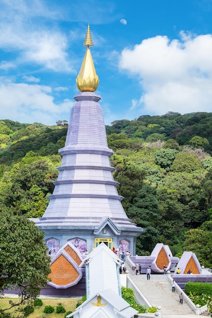 Foto paisaje de adoración de pagoda hermosa