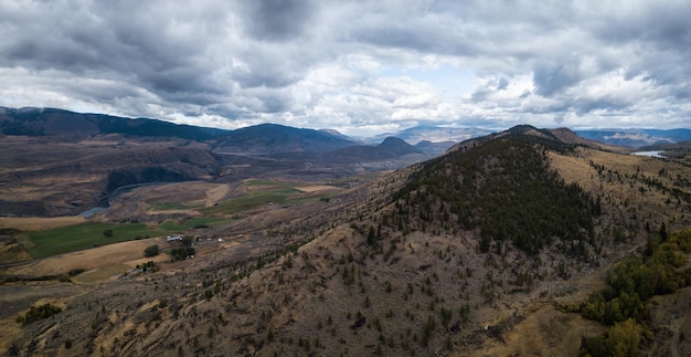 Paisaje aéreo canadiense