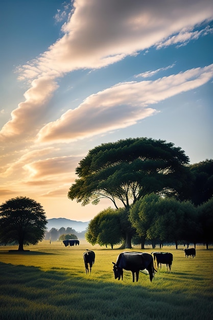 Paisaje agrícola IA generativa