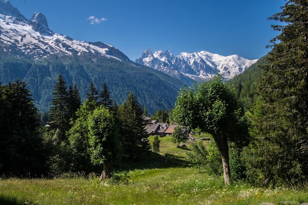 paisaje de los alpes franceses