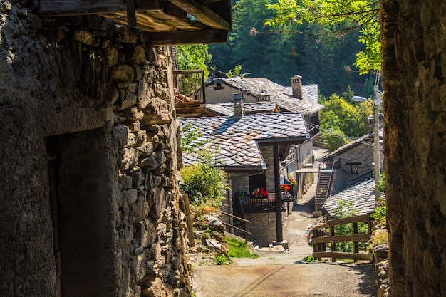 Foto paisaje de los alpes en italia en verano