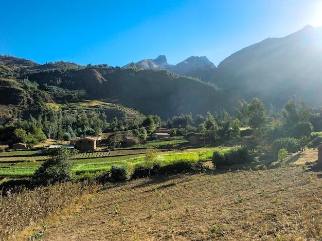 Paisaje en el altiplano de los Andes Peruanos