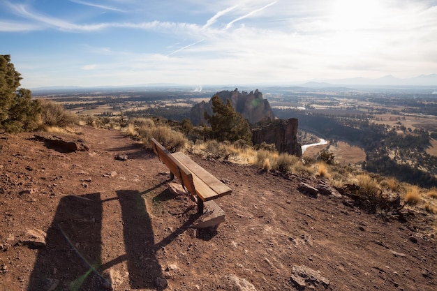 Paisaje americano durante un vibrante día de invierno