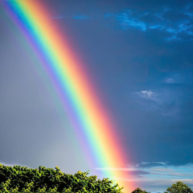 un paisaje de arco iris en el cielo