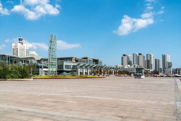 Paisaje arquitectónico moderno de la ciudad de Qingdao