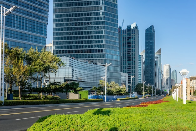 Paisaje arquitectónico moderno de la ciudad de Qingdao