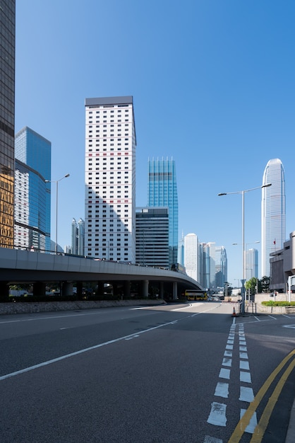 El paisaje arquitectónico urbano moderno de Hong Kong