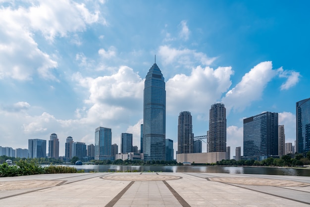 Paisaje arquitectónico urbano moderno de Shaoxing China