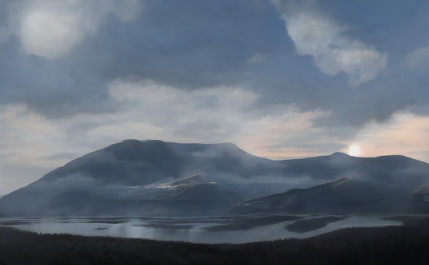 Paisaje con arte moderno colores claros neutros con diferentes propiedades de la naturaleza en su mayor esplendor con todas sus propiedades de naturaleza pura y natural en su belleza y apariencia