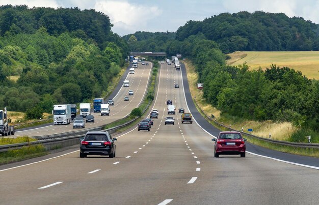 paisaje de autopista en Alemania