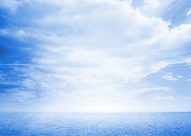 Paisaje azul del desierto