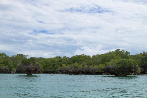 Paisaje de la bahía de Menai Panorama de África de Tanzania