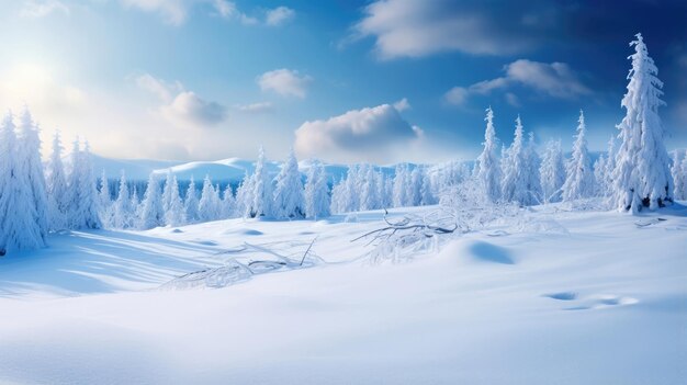 Paisaje de bosque de invierno