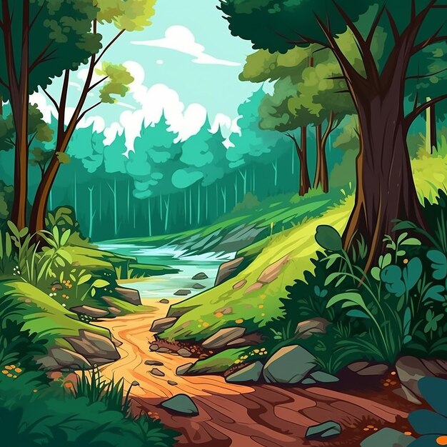 paisaje de bosque