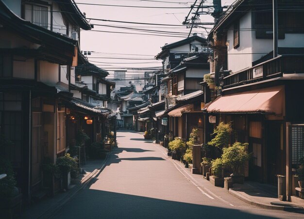 Un paisaje de la calle japonesa