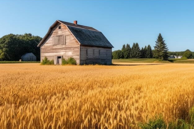 Paisaje de campo con estructura