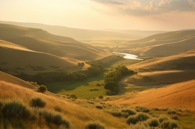 Paisaje de campos de campo