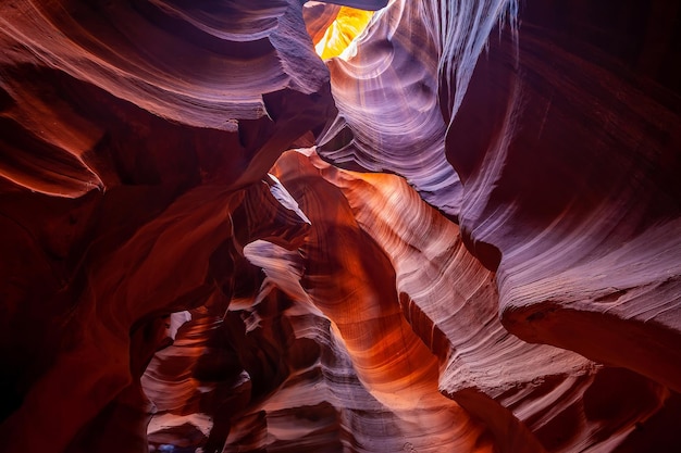 Paisaje del Cañón del Antílope en Page Arizona, EE.