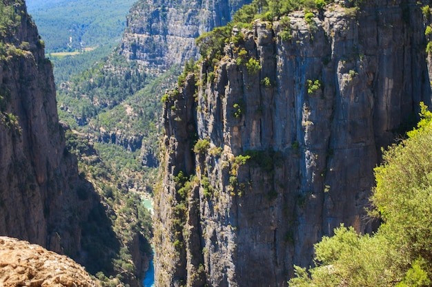 Paisaje del Cañón Tazi en Manavgat Turquía. valle y acantilado.