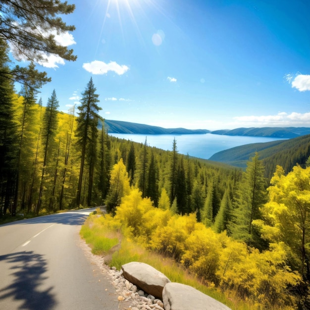 un paisaje de carretera