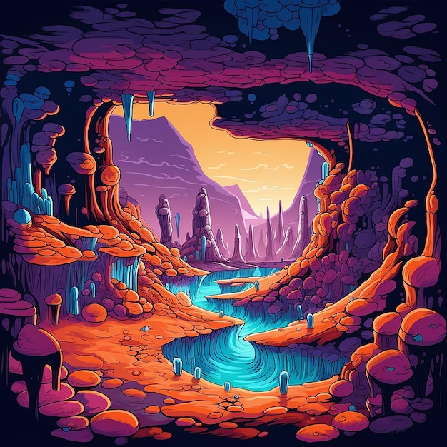 paisaje de cavernas