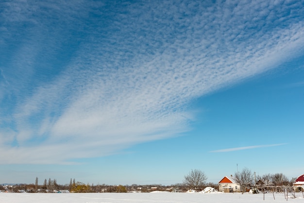 Paisaje celestial del cielo invernal