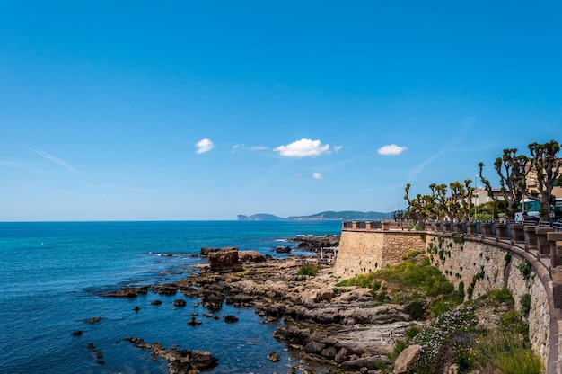 Paisaje de la ciudad de Alghero Cerdeña