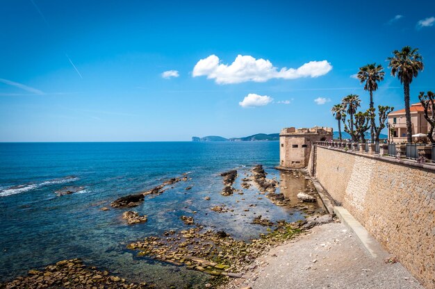 Paisaje de la ciudad de Alghero Cerdeña